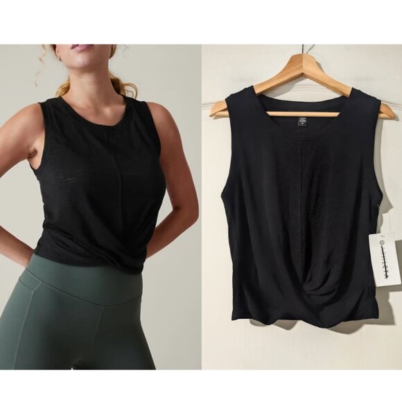 Athleta | Breezy Twist Tank In Black - Picture 1 of 8